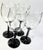 1980s Gothic Black Pillar Stem Goblets- Set of Four For Sale - Image 5 of 10