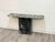 Hollywood Regency Green Black Marble Console Table For Sale - Image 3 of 7
