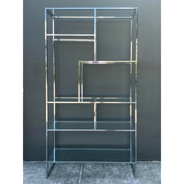 Vintage Polished Chrome Etagere After Milo Baughman For Sale In West Palm - Image 6 of 12