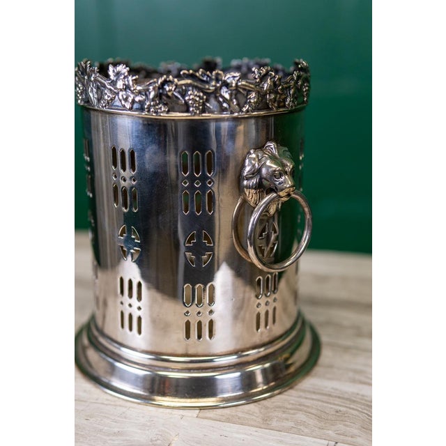Late 19th Century Late 19th Century Victorian English Silver Plate Wine Bottle Holder For Sale - Image 5 of 10