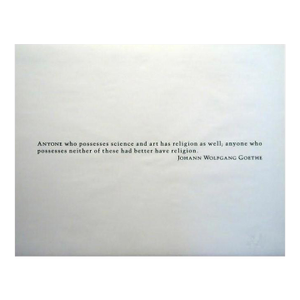 Joseph Kosuth — Goethe (1991) Signed & Numbered Screenprint on Vellum