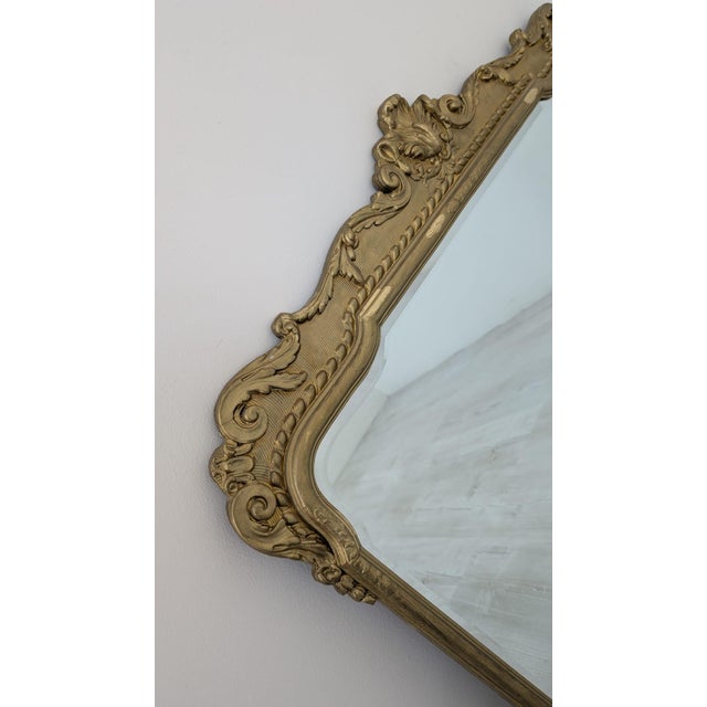 Vintage Mirror in Gilded Wooden Frame, 1960s For Sale - Image 10 of 13