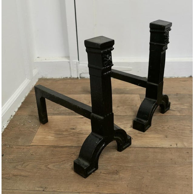 19th Century Iron Fire Dogs, Set of 2 For Sale - Image 7 of 7