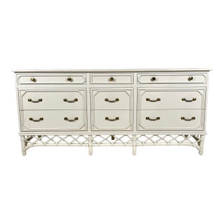 Vintage Ficks Reed 72" Rattan Chest of Drawers For Sale