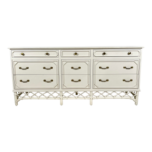Vintage Ficks Reed 9 Drawer Rattan Chest of Drawers