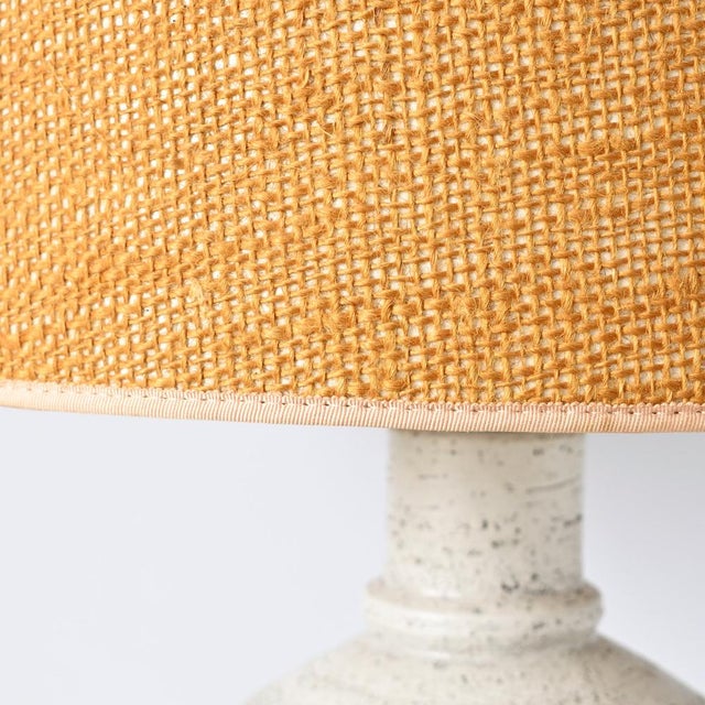 White and Blue Ceramic Table Lamp by Aldo Londi for Bitossi, 1970s For Sale - Image 10 of 15