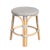 2020s Tobias 18 in. Seat Height Round Rattan Dining Stool, Gray/White Dot / Natural Rattan Frame For Sale - Image 5 of 7
