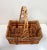 Wood Wicker & Rattan Basket Handled Basket For Sale - Image 7 of 11
