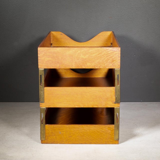Early 20th Century Antique Globe-Wernicke Three-Tier Office Tray c.1911 For Sale - Image 5 of 9