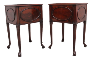 Mid-Century Flame Mahogany Bedside Cabinets, 1960, Set of 2