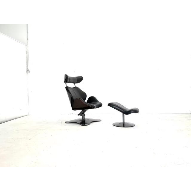 Set of Leather Tok Armchair & Ottoman by Toshiyuki Kita for Stokke For Sale - Image 17 of 17