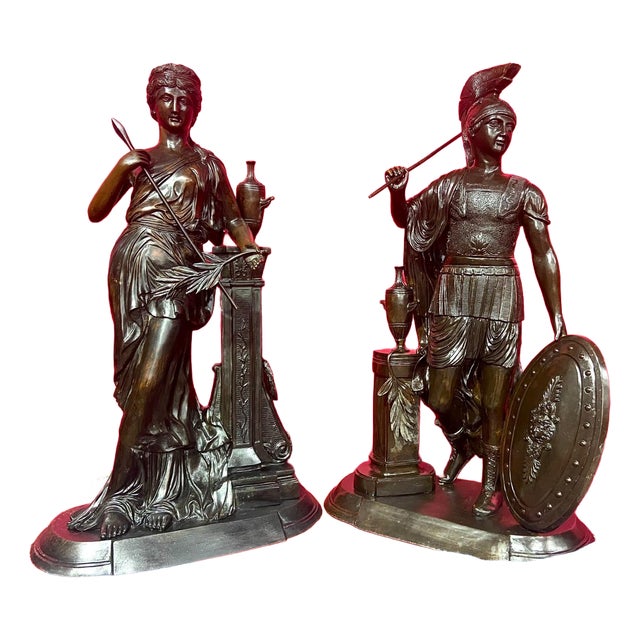 Athena and Perseus, 1922, Bronze, Set of 2 For Sale