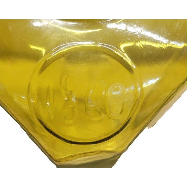 Victorian Antique 1860 Vaseline Glass Gin Bottle — A. Van Hoboken & Co., Rotterdam For Sale - Image 3 of 6