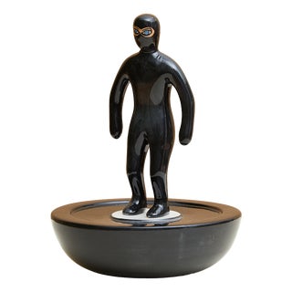 Subbuteo Ornament Sculpture in Hand-Painted Double-Mold Ceramic from Artigianato Italiano For Sale