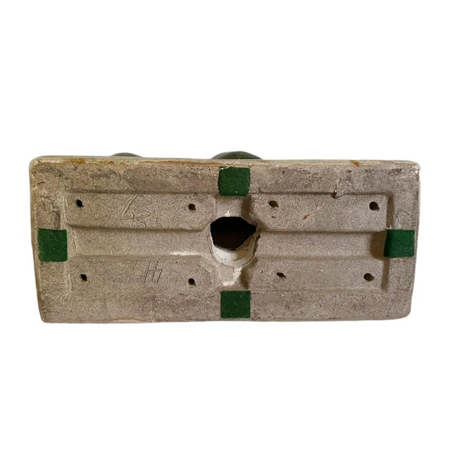 Large Vintage 1930s 3 Monkeys Majolica Pottery Figurine - See Hear Speak No Evil This is a large whimsical vintage heavy...