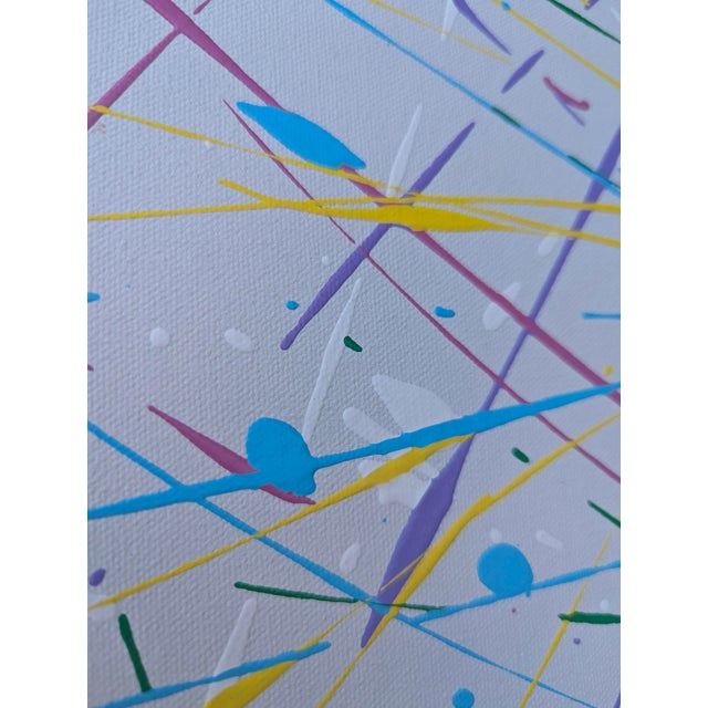 Original Abstract Expressionist Splatter Painting on Canvas For Sale - Image 15 of 18