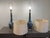 2010s Blue and White Table Lamps With Shades - a Pair For Sale - Image 5 of 8