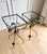 French Vintage Sculptural Wrought Iron Ivy Leaf Glass-Top Side Tables by Scully & Scully – Pair For Sale - Image 3 of 10