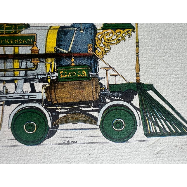 Paper 1950s Evelyn Cuero "The Hackensack" 1860 Steam Locomotive Print For Sale - Image 7 of 9
