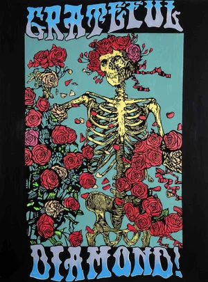 Diamond, Grateful Diamond, Original Mixed Media on Canvas, 2017