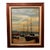 1978 Original Seascape "Sailboats at Dock" Oil on Canvas Signed by Artist For Sale