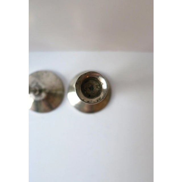 Silver European Continental Silver Candlesticks Holders, Pair For Sale - Image 8 of 12