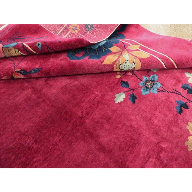 Galerie Shabab Collection Mid-20th Century Handmade Chinese Art Deco Room Size Carpet For Sale - Image 10 of 10