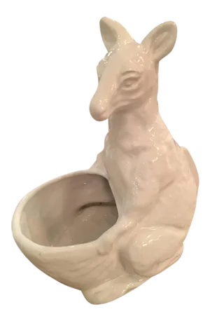Bonwit Teller Italian Kangaroo Ceramic Planter Pot Statue