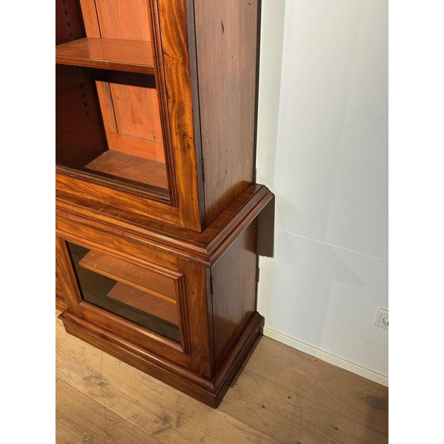 Wood Large Victorian Bookcase in Mahogany For Sale - Image 7 of 18