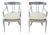 Vintage Pair of Mid-Century Steel Armchairs with Custom Cushion and Saber Legs For Sale