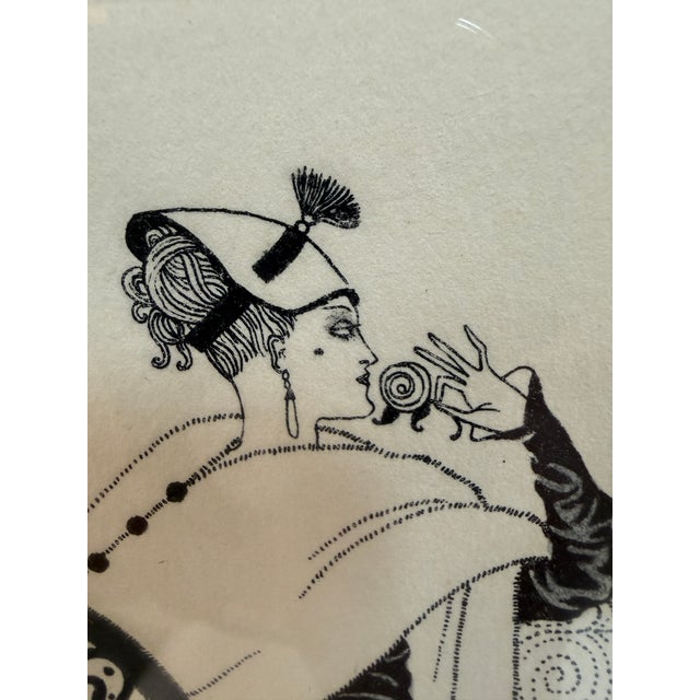 Ivory Circa 1975 Erté "Evening Creation" 1Limited Edition 59 of 175 Serigraph, Signed For Sale - Image 8 of 12