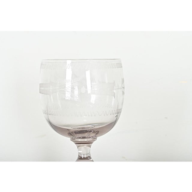 French 19th Century Etched Glass Chalice For Sale - Image 4 of 11