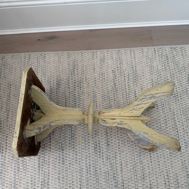 Antique Primitive Painted Wood Side Table For Sale In New York - Image 6 of 11
