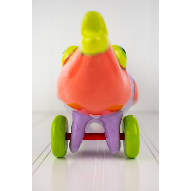Listed Artist Alison Palmer Studio Art Pottery: Whimsical Fish on Wheels For Sale In Minneapolis - Image 6 of 18