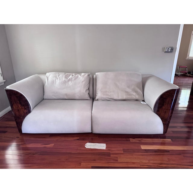 Brand new Bentley Kingswood sofa from “Bentley Home” line with minor scratches on armrest cushion. Two seater comfort sofa...