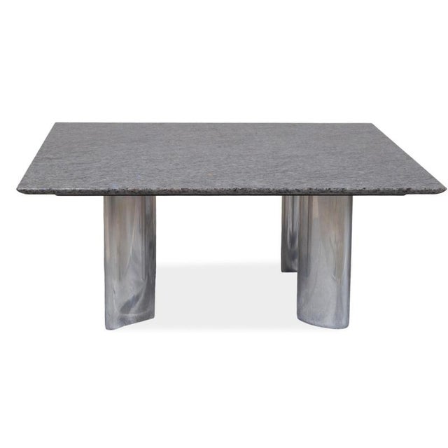 Gray Granite 1226 Coffee Table in Stainless Steel from Draenert For Sale - Image 8 of 10