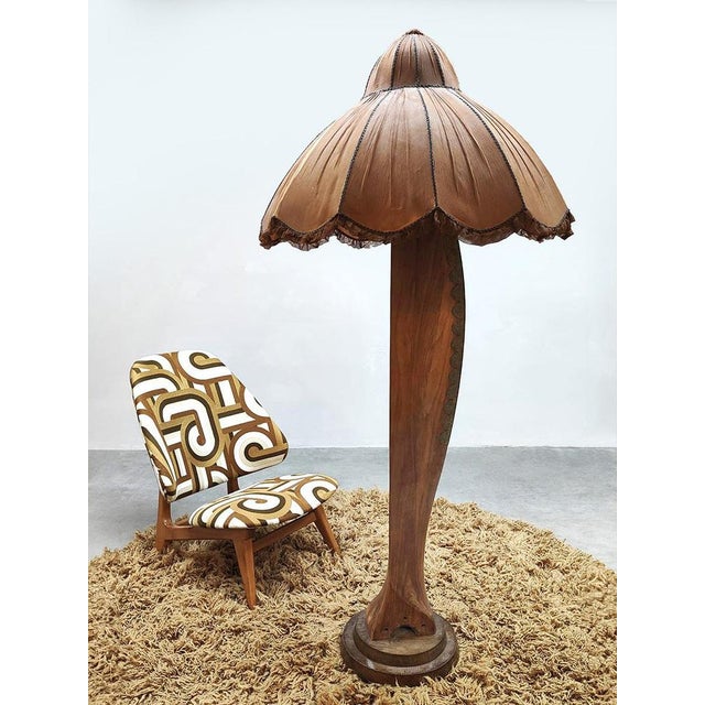 Mid-Century Modern Mid-Century Art-Deco Wooden Airplane Propeller Floor Lamp, 1940s For Sale - Image 3 of 8