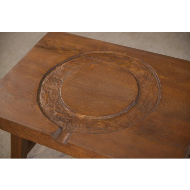 Brutalist Coffee Table in Elm, 1950s For Sale - Image 10 of 12