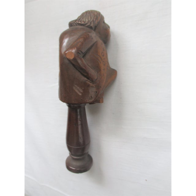 18th-19th Century Antique Wood Figure Man with Crossed Legs Screw Nutcracker For Sale - Image 4 of 13