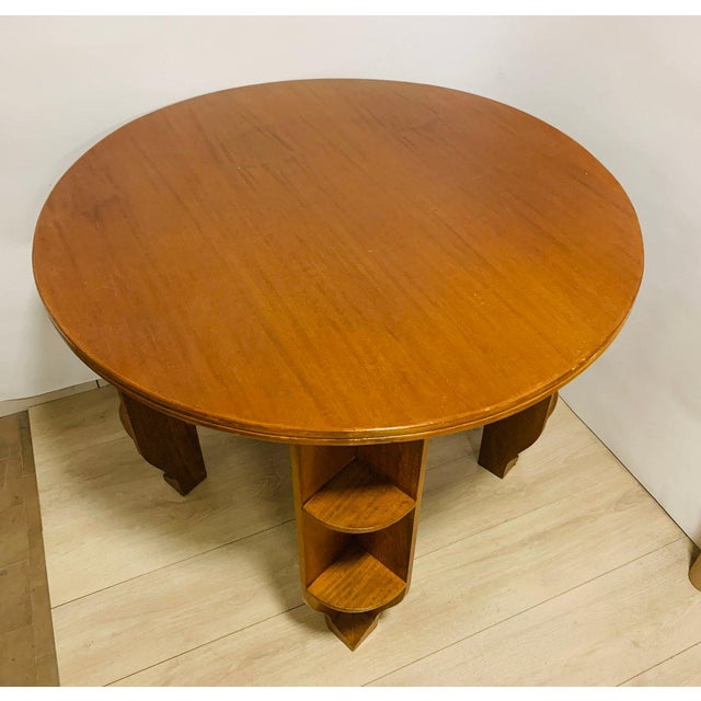 1930s Art Deco Teak Game Table, Italy, 1930s For Sale - Image 5 of 5