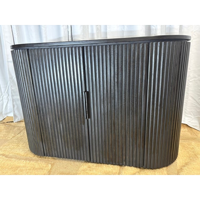 RH Restoration Hardware Byron 2‑Door Sideboard Black Oak Designed by Harrison and Nicholas Condos 48" Two-Door Sideboard...