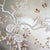 Not Yet Made - Made To Order 36" * H108"/Panel, Luxury Hand-Painted Chinoiserie Wallpaper on Champagne Silver Gilded Paper For Sale - Image 5 of 6