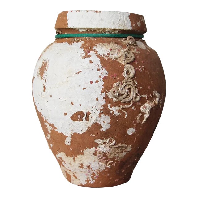 19th Century Antique Terracotta Octopus Trap Vase For Sale