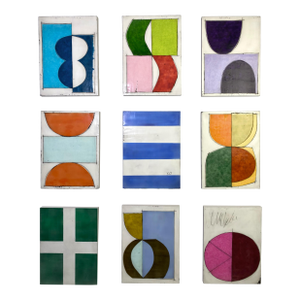 Encaustic Mixed Media Installation by Gina Cochran - "In Full Swing" - 9 Panels