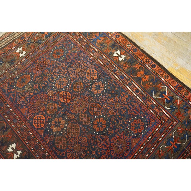 19th Century Afghan Baluch Carpet For Sale - Image 9 of 12
