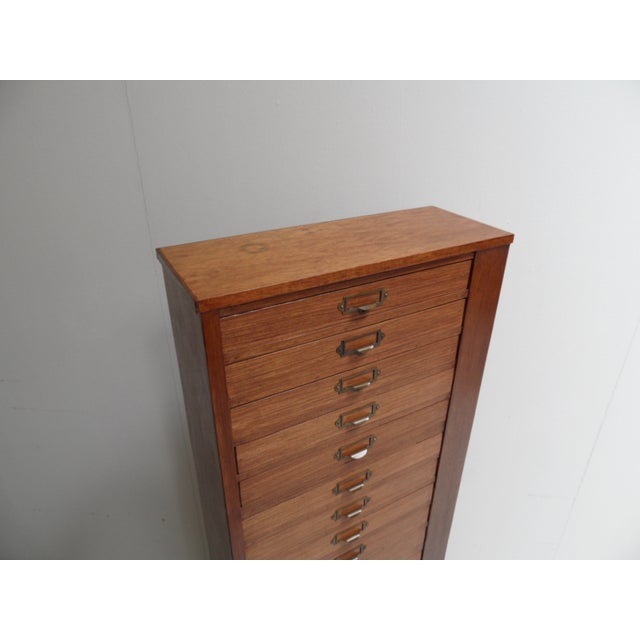 Vintage Watchmaker's Cabinet with Drawers, 1950s For Sale - Image 9 of 12