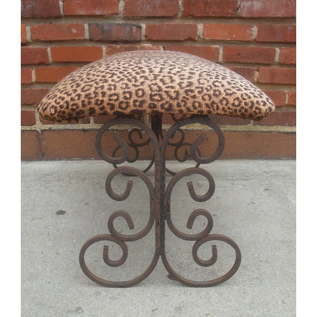 Metal Iron Scroll Bench Spanish Mission Arts and Crafts For Sale - Image 7 of 10