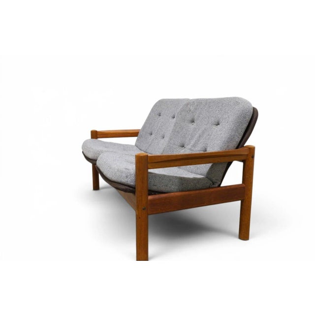 Mid-Century Modern Mid-Century Modern Danish Teak Loveseat by Domino Møbler, Denmark For Sale - Image 3 of 6