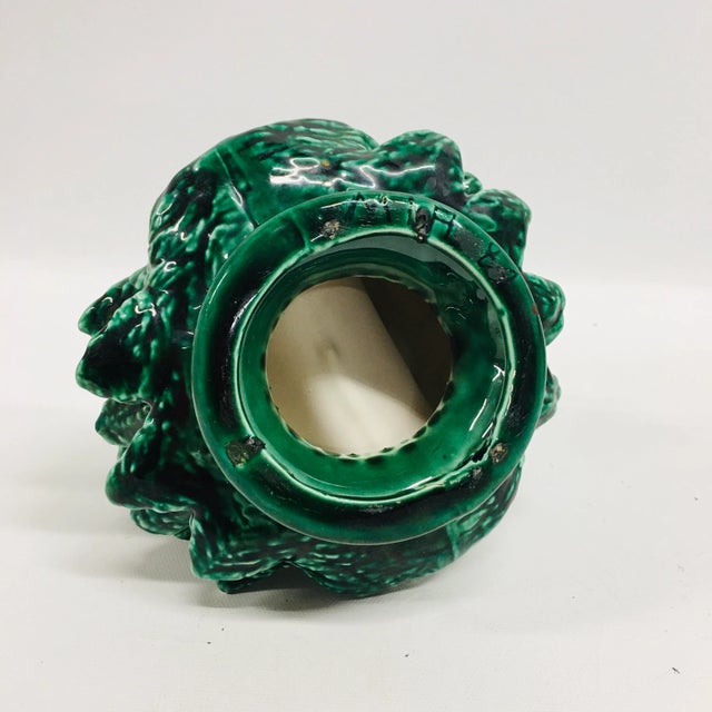 Vintage Glazed Ceramic Christmas Napkin Holder For Sale - Image 4 of 6