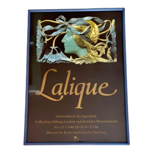 1988 Poster René Lalique Museum Für Kunst Hamburg Exhibition Poster, Framed